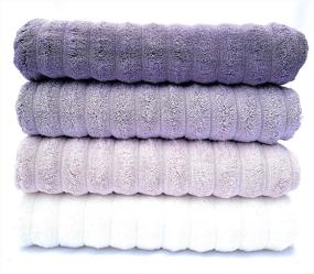 img 3 attached to The Best Turkish Towels: 100% Turkish Cotton, Ultra-Soft, Fluffy, Absorbent, Durable, Eco-Friendly, Luxurious - Machine Washable – Trendy Colors (4 pcs Bath Towel Set, Multi-Color)