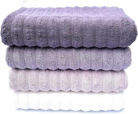 img 2 attached to The Best Turkish Towels: 100% Turkish Cotton, Ultra-Soft, Fluffy, Absorbent, Durable, Eco-Friendly, Luxurious - Machine Washable – Trendy Colors (4 pcs Bath Towel Set, Multi-Color)