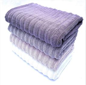 img 1 attached to The Best Turkish Towels: 100% Turkish Cotton, Ultra-Soft, Fluffy, Absorbent, Durable, Eco-Friendly, Luxurious - Machine Washable – Trendy Colors (4 pcs Bath Towel Set, Multi-Color)