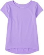 the children's place girls high low basic layering tee: versatile style and comfort for young fashionistas logo