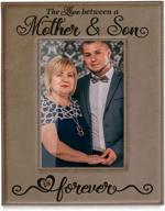 👩 kate posh engraved leather picture frame - celebrating the eternal bond: mother & son, mother of the groom, best mom ever, first mother's day, mommy & me gifts (4" x 6" vertical) логотип