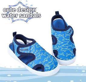 img 3 attached to 👶 Comfy and Adorable: tombik Toddler Cute Aquatic Water Shoes for Boys and Girls - Perfect Beach Sandals