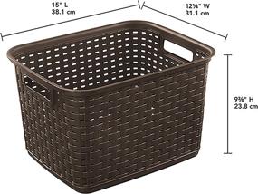 img 3 attached to 🧺 Pack of 1 Multicolor STERILITE Tall Wicker Weave Basket