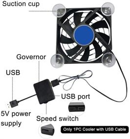 img 1 attached to 📱 Портативный охладитель для сотового телефона ZSooner 2 в 1 с вентилятором охлаждения, подставка-радиатор для iPhone, Samsung-Galaxy, HTC AC543 и планшета