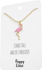 img 1 attached to 🦩 Adorable Flamingo Necklace: Perfect Girls' Jewelry for Happy Kisses and Fabulous Fashion