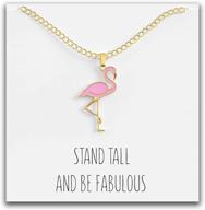 🦩 adorable flamingo necklace: perfect girls' jewelry for happy kisses and fabulous fashion logo