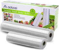 aobosi vacuum sealer bags - 2 pack rolls (8” x 20’ and 11” x 20’), bpa free & lfgb approved, ideal for sous vide cooker and vaccum food sealer machines логотип