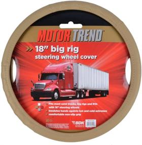 img 2 attached to 🚚 Enhanced Heavy-Duty Protection: BDK Motor Trend 18 Inch Car Steering Wheel Cover for Trailer Truck