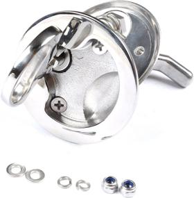 img 1 attached to 🚢 High-Quality Mxeol Boat Stainless Steel Cam Latch for Marine Hatch Pulls with Back Plate Fasteners