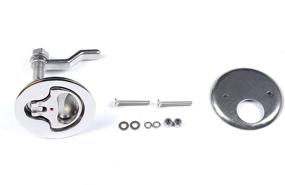 img 2 attached to 🚢 High-Quality Mxeol Boat Stainless Steel Cam Latch for Marine Hatch Pulls with Back Plate Fasteners