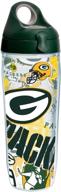 🏈 tervis nfl green bay packers double walled insulated tumbler cup - made in usa, keeps drinks cold & hot - 24oz water bottle - all over design logo