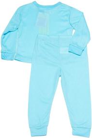 img 1 attached to Cozy & Cute: Girls' Pink Thermal Underwear Set for Active Girls