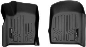 img 1 attached to 🚗 Custom Fit Floor Mats 1st Row Liner Set Black for 2016-2021 Jeep Grand Cherokee/Dodge Durango - SMARTLINER