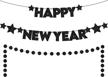 happy year banner circle garland logo