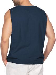 img 2 attached to 👕 Stylish COOFANDY Men's Cotton Hippie Sleeveless Shirts for Fashionable Attire