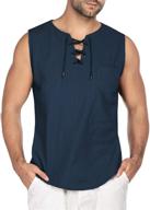 👕 stylish coofandy men's cotton hippie sleeveless shirts for fashionable attire logo