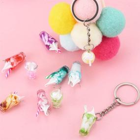 img 1 attached to 🍦 24 Resin Ice Cream Cup Charms Pendants Necklace Earring DIY Crafts Keychain Bag Decoration 12mmx26mm (A601)