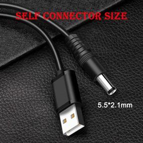 img 3 attached to 🔌 Универсальный кабель питания MEROM 5V DC: USB к DC 5,5x2,1 мм Зарядный шнур с 8 разъемами - универсальное и совместимое решение для зарядки