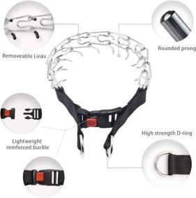 img 3 attached to 🐶 Durable Dog Prong Collar with Quick Release Snap Buckle - Adjustable Stainless Steel Links for Effective Pinch Training, Suitable for Small, Medium, and Large Dogs