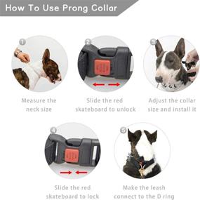 img 1 attached to 🐶 Durable Dog Prong Collar with Quick Release Snap Buckle - Adjustable Stainless Steel Links for Effective Pinch Training, Suitable for Small, Medium, and Large Dogs