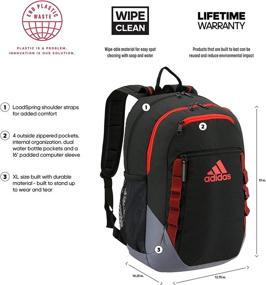 img 3 attached to Striking Striped Webbing Design in Adidas Excel Backpacks: Perfect for Casual Daypacks