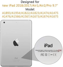 img 3 attached to Чехол CHINFAI для детей для iPad 2017-2018 9,7 дюйма/iPad Pro/iPad Air 1-2. Картонный силиконовый защитный чехол - ударопрочный, без содержания БПА, с подставкой и боковыми ручками (розовый)