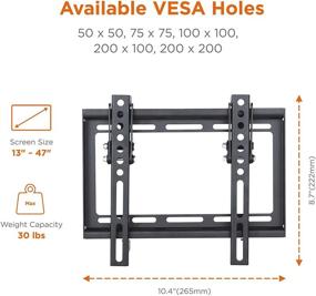 img 2 attached to 📺 Link2Home Adjustable Wall Mount for 13-47 inch TVs weighing up to 30 lbs