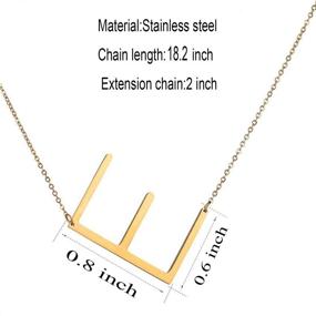 img 1 attached to 📿 Sideways Necklace Stainless: Personalized Girls' Jewelry by MOMOL