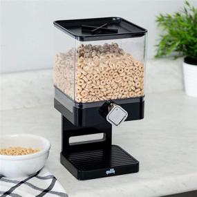 img 2 attached to 🖤 Black/Chrome Zevro Compact Dry Food Dispenser with Single Control