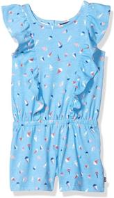 img 4 attached to 👗 Nautica Atoll Small Girls' Romper: Trendy Jumpsuits & Rompers for Stylish Girls