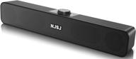 🔊 njsj usb-powered computer soundbar: enhance your desktop audio experience with stereo pc sound bar, volume control, and 3.5mm aux connection for laptop, tablet, cellphone, mp3 and monitor logo