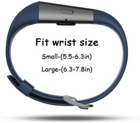 img 2 attached to Sophili Replacement Bands Compatible For Fitbit Surge Watch With Metal Buckle Fitness Wristband Strap Small Large(Navy/S)