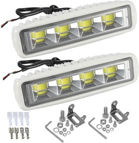 img 4 attached to ⛵ Partsam Waterproof LED Boat Lights - 6.3 inch 36W IP67 Waterproof Deck Dock Marine Light - High Beam 4000LMS 150°Flood Light - Aluminum Housing with 180° Adjustable Mounting Bracket (2pcs/4pcs)