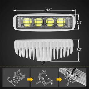 img 3 attached to ⛵ Partsam Waterproof LED Boat Lights - 6.3 inch 36W IP67 Waterproof Deck Dock Marine Light - High Beam 4000LMS 150°Flood Light - Aluminum Housing with 180° Adjustable Mounting Bracket (2pcs/4pcs)