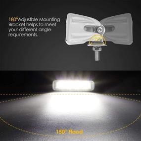 img 2 attached to ⛵ Partsam Waterproof LED Boat Lights - 6.3 inch 36W IP67 Waterproof Deck Dock Marine Light - High Beam 4000LMS 150°Flood Light - Aluminum Housing with 180° Adjustable Mounting Bracket (2pcs/4pcs)
