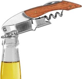 img 1 attached to 🍷 GIFORYA Wine Opener - 3-in-1 Stainless Steel Wine Key with Foil Cutter for Efficient Bottle Opening of Beer and Wine by Waiters, Sommeliers, and Bartenders.