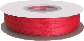 img 2 attached to 🎀 DUOQU 1/8 inch Wide Double Face Satin Ribbon 100 Yards Roll - Multi-color Red & More!