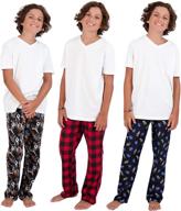 пижамные штаны для мальчиков в комплекте из 3-х штук - мягкие детские пижамные штаны для лучшего сна логотип