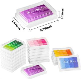 img 3 attached to Craft Rainbow Finger Ink Pads: 12 DIY Multicolor Stamp Pads with 26 Vibrant Colors - Perfect for Stamping Projects!