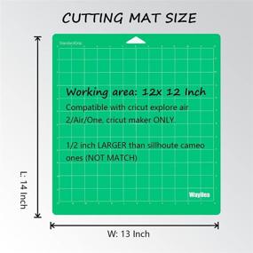 img 3 attached to Набор резиновых ковриков Wayilea 12x12 - 3 стандартных коврика с клеевым слоем для Cricut Explore Air 2 и Cricut Maker - Набор режущих ковриков из винила.