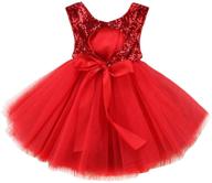 👸 agqt baby girls sequins tutu dress: sparkling sleeveless princess birthday dresses for sizes 3m-4t logo