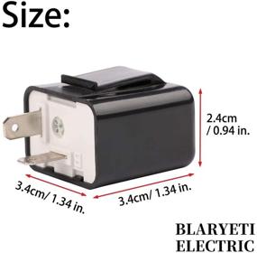 img 2 attached to 🔌 BLARYETI 2-Pin Flasher Relay for Car and Motorcycle Turn Signal Fix, Hyper Flash 12V Speed Adjustable Flasher Relay (Black)