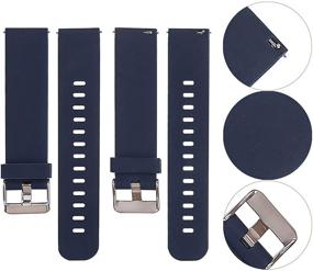 img 3 attached to 🕒 Vetoo Quick Release Silicone Watch Bands - Color & Width Options - Rubber Replacement for Traditional & Smart Watch