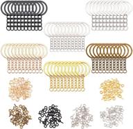 🔑 gukasxi 240 pieces split key ring with chain set – ultimate bulk pack for diy resin jewelry making & crafts: metal flat keychain rings, open jump rings, & screw eye pins in 6 colors logo