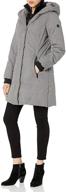 🧥 kenneth cole new york women's textured heavy puffer jacket: stay warm with inner bibe and rib knt logo