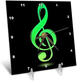 img 1 attached to 3DRose Dc_111573_1 Green Treble Clock