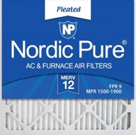 🌬️ nordic pure 24x24x1 pleated air filter - merv 12 efficiency, 6-pack logo
