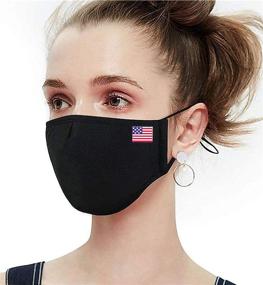 img 2 attached to 👍 Stylish and Durable Fashionable American Reusable Washable Face Mask