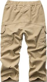 img 3 attached to WIYOSHY Elastic Waist Cargo Pants Boys' Clothing ~ Pants