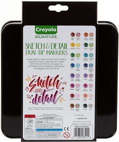 img 2 attached to 🖍️ Crayola Sketch & Detail Dual-Tip Markers - 16 Count, Fine and Brush Tips - Perfect Gift